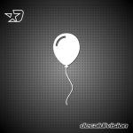 Balloon Silhouette Sticker